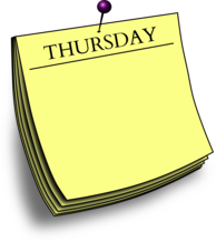 Thursday Pinned Note