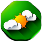 Weather, Minimalist App Icon - Circle Icon Bevel Border