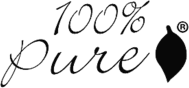 100% Pure logo black