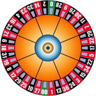 Pink and Black Roulette Wheel