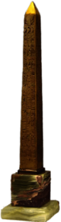 Gilded Egyptian Obelisk
