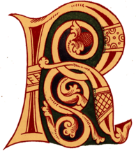 Illuminated Letter R
