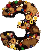 Sweets Number 3 Cake