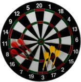 Dartboard With Darts