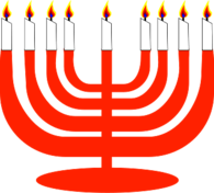 Orange Menorah