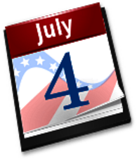 Independence Day Calendar Entry