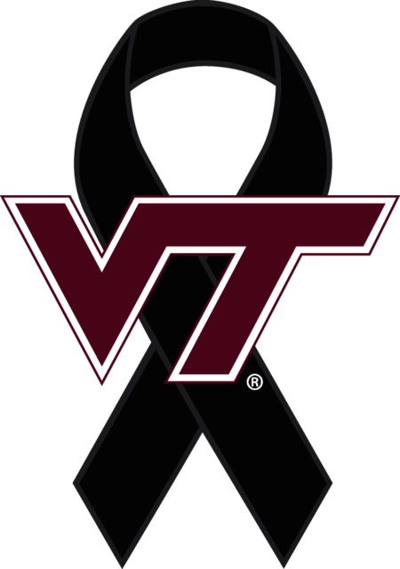 Virginia Tech VT Black Ribbon