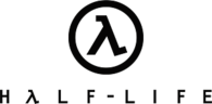 Half-Life black logo and text