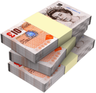 Stacks Of Ten Pound Notes
