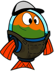 Fishtronaut Wearing Work Outfit