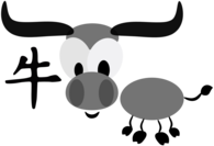 Chinese Horoscope Ox Sign Character Clipart