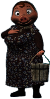 Jakers ! Piggley Winks Character Elly Winks Holding Bucket