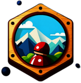 Board Games & Party Games, Minimalist App Icon - Circle Icon Bevel Border