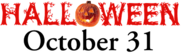Halloween October 31 Banner