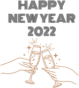 Happy New Year 2022 Champagne Glasses
