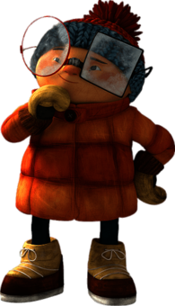 Snowsnaps Character with Big Glasses