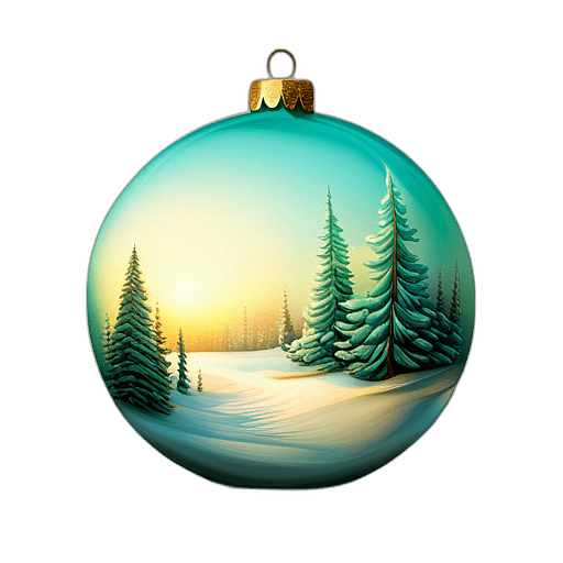 Pearlescent Bauble With Seafoam Green Hue, Minimalist - Single Item, Decorated Christmas Bauble, High Detail, No Shadow