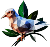 Geometric Design Of A Dove, Sharp Edges, With A Sleek Olive Twig., In The Style Of A Cartoon Animation Character - Full Body, Single View, No Shadow