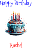 Happy Birthday Rachel Custom Message