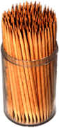 Bamboo Toothpicks In Round Pot