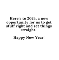 New Year 2024 Set Things Straight