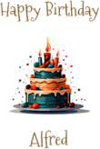 Happy Birthday Alfred, Personal Custom Message