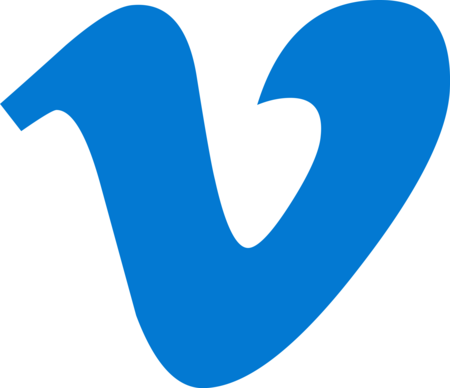Vimeo icon blue