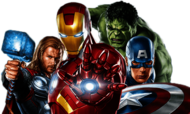 Avengers Group Close Up