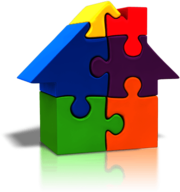 House Made Of Puzzle Pieces