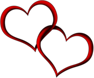 Heart Outline Couple Red