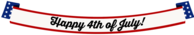 Happy Fourth Of July Long Banner