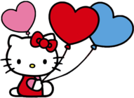 Hello Kitty With Balloons