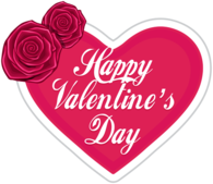 Happy Valentine's Day In Pink Heart