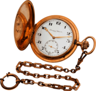Gold Pocket Watch Clock