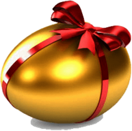Gold Easter Egg With Ribbon