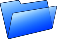 Blue Open Folder Dropbox
