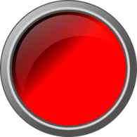 Empty Red Button With Grey Border