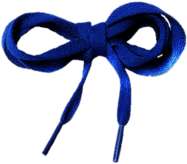Blue Shoe Laces Tied In A Bow