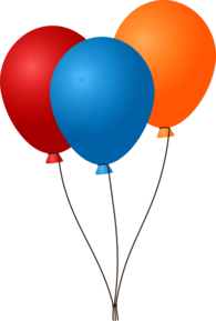 Three Flat Balloons