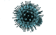 Blue Virus With Spikes