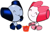 Robotboy and Robotgirl Eating Together