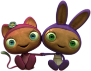 Waybuloo De Li and Lau Lau Holding Hands