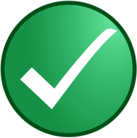 White Check In Light Green Circle