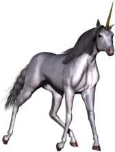 Full White Unicorn Walking