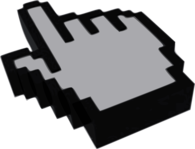 Pixel Hand Cursor 3D