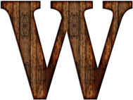 Wooden Capital Letter W