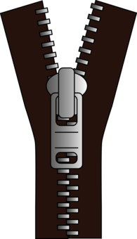 Brown Zipper Clipart