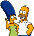Homer and Marge Simpson