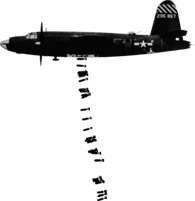 Us Plane Dropping Bombs