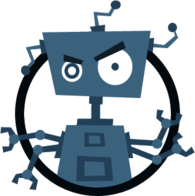 Bot Blue Circled Clipart